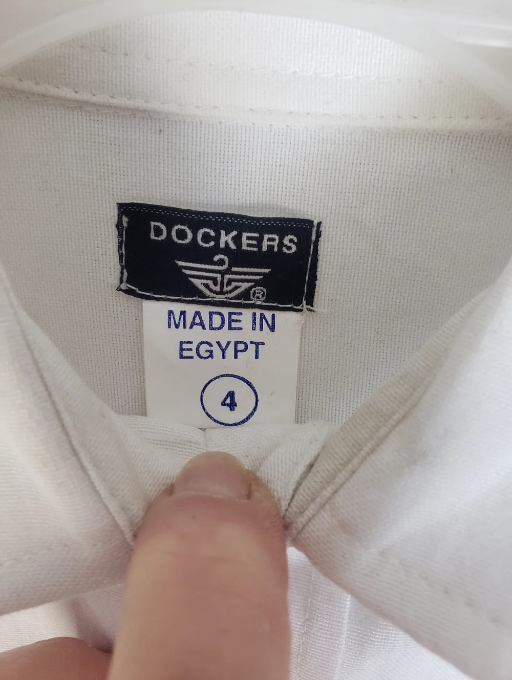 Dockers Boys White Button-Down Shirt & Pleated  Navy Trouser Pant Size 4 New 1g